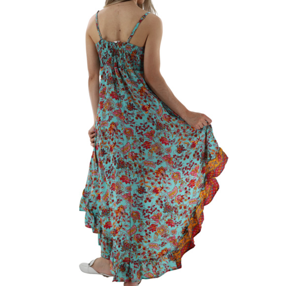 La Fiorentina Flowy Strappy "Teresa" Dress with High/Low Bottom - Picture 2 of 4